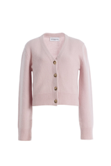Brandon Maxwell The Sloane Silk Cashmere Cardigan Sweater Dusty Pink