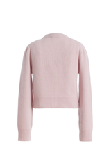 Brandon Maxwell The Sloane Silk Cashmere Cardigan Sweater Dusty Pink