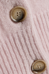 Brandon Maxwell The Sloane Silk Cashmere Cardigan Sweater Dusty Pink