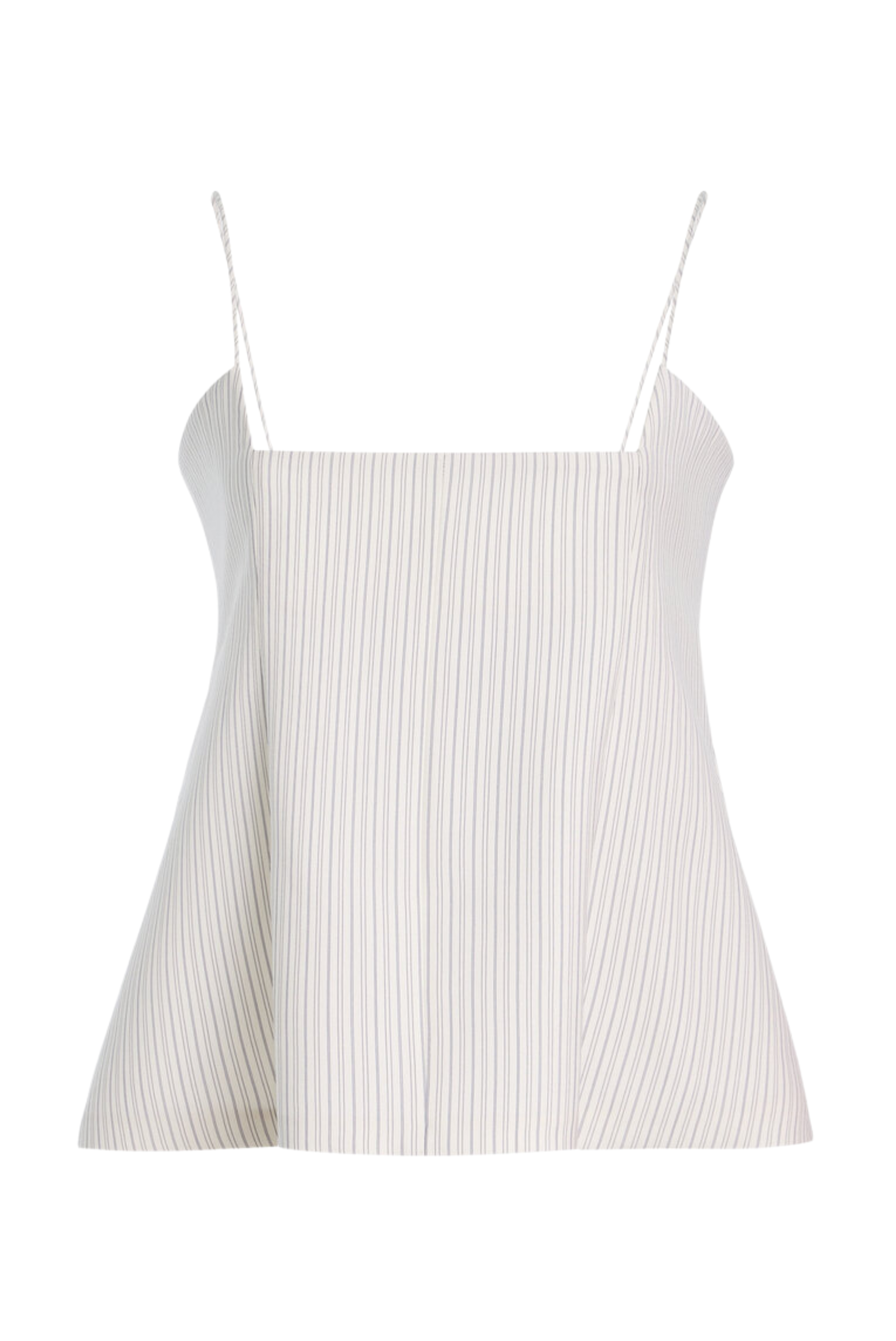 Brandon Maxwell The Tilden Tank w/ Square Neckline Ivory 