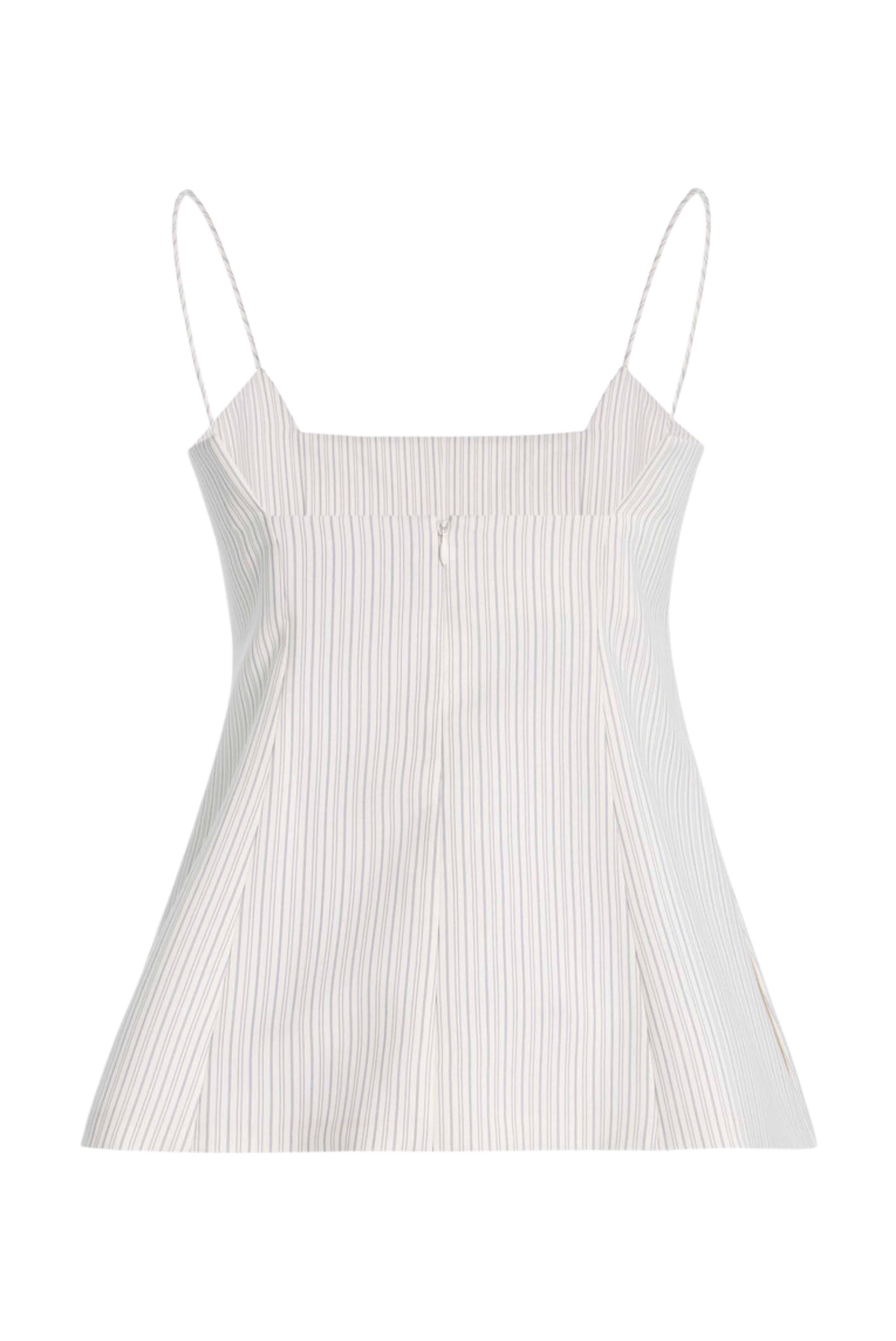 Brandon Maxwell The Tilden Tank w/ Square Neckline Ivory 