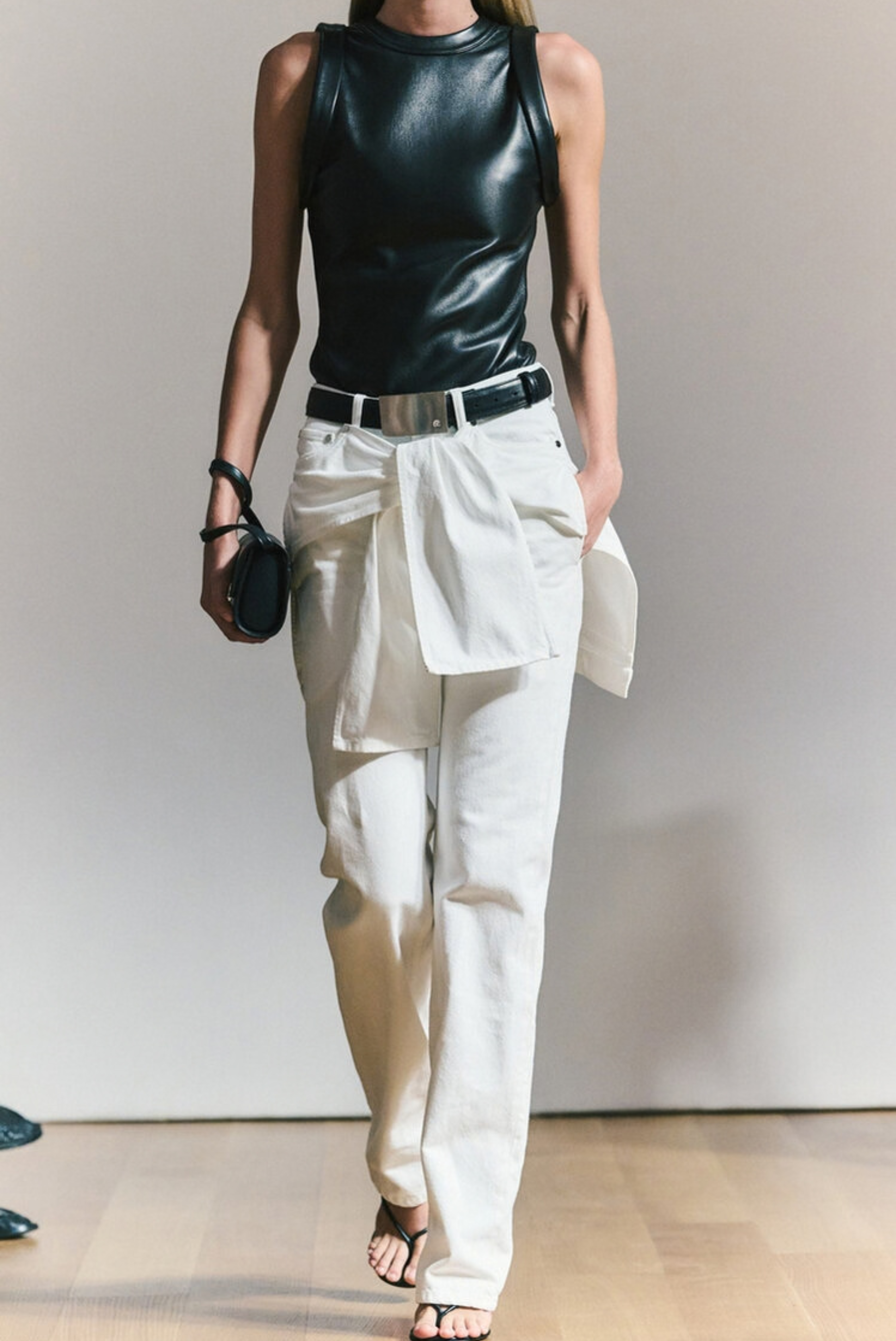 The Kit Sleeveless Leather Tank