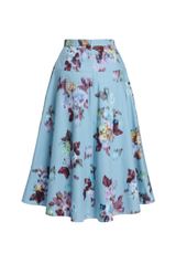 Floral Cotton Poplin Midi Skirt