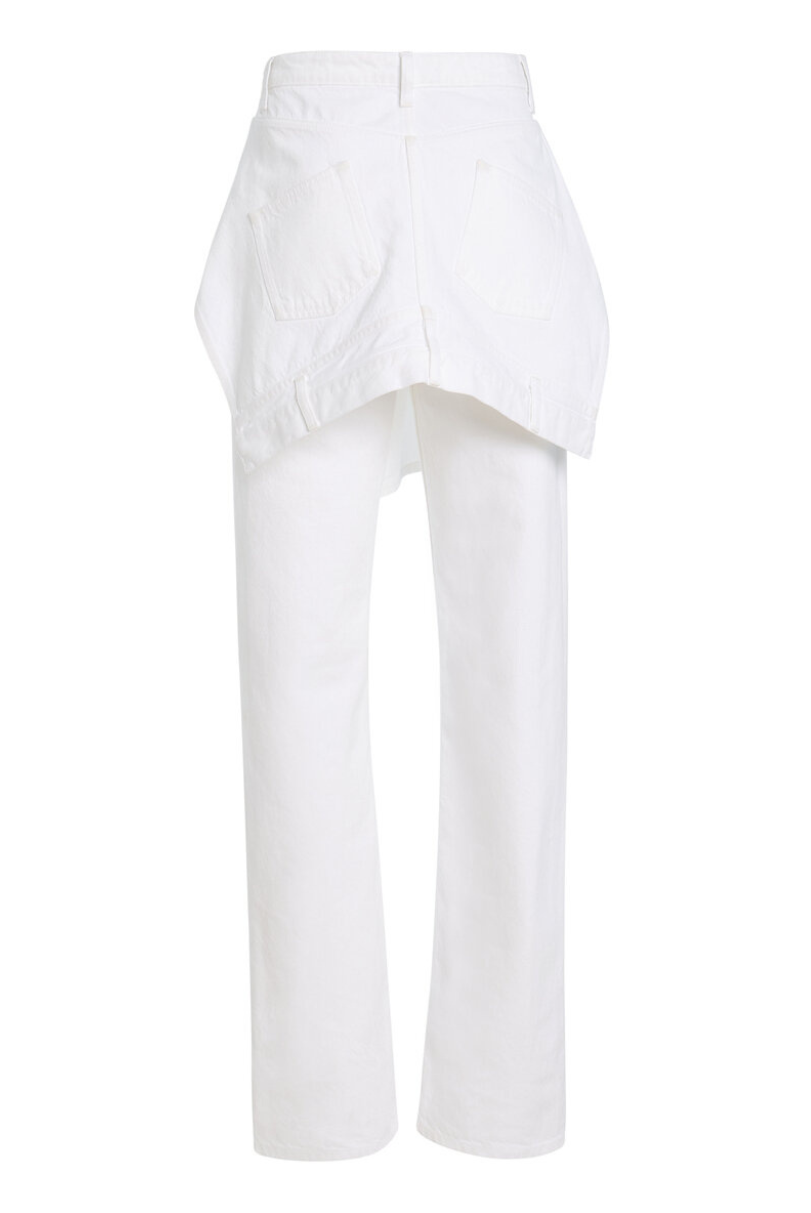 The Layton Tied Waist Rigid High-Rise Straight-Leg Jean White