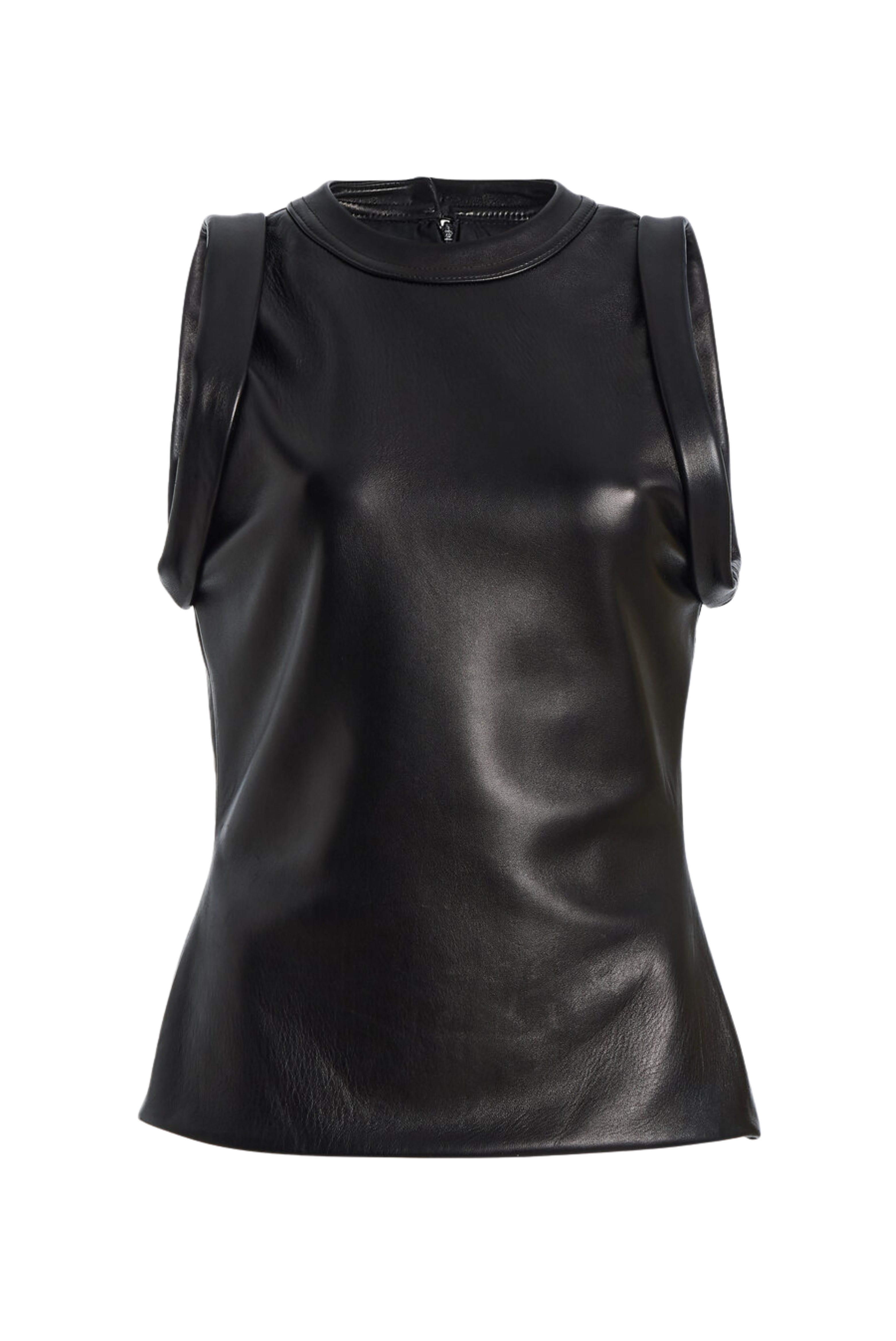 The Kit Sleeveless Leather Tank