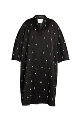 Embroidered Textured Opera Coat