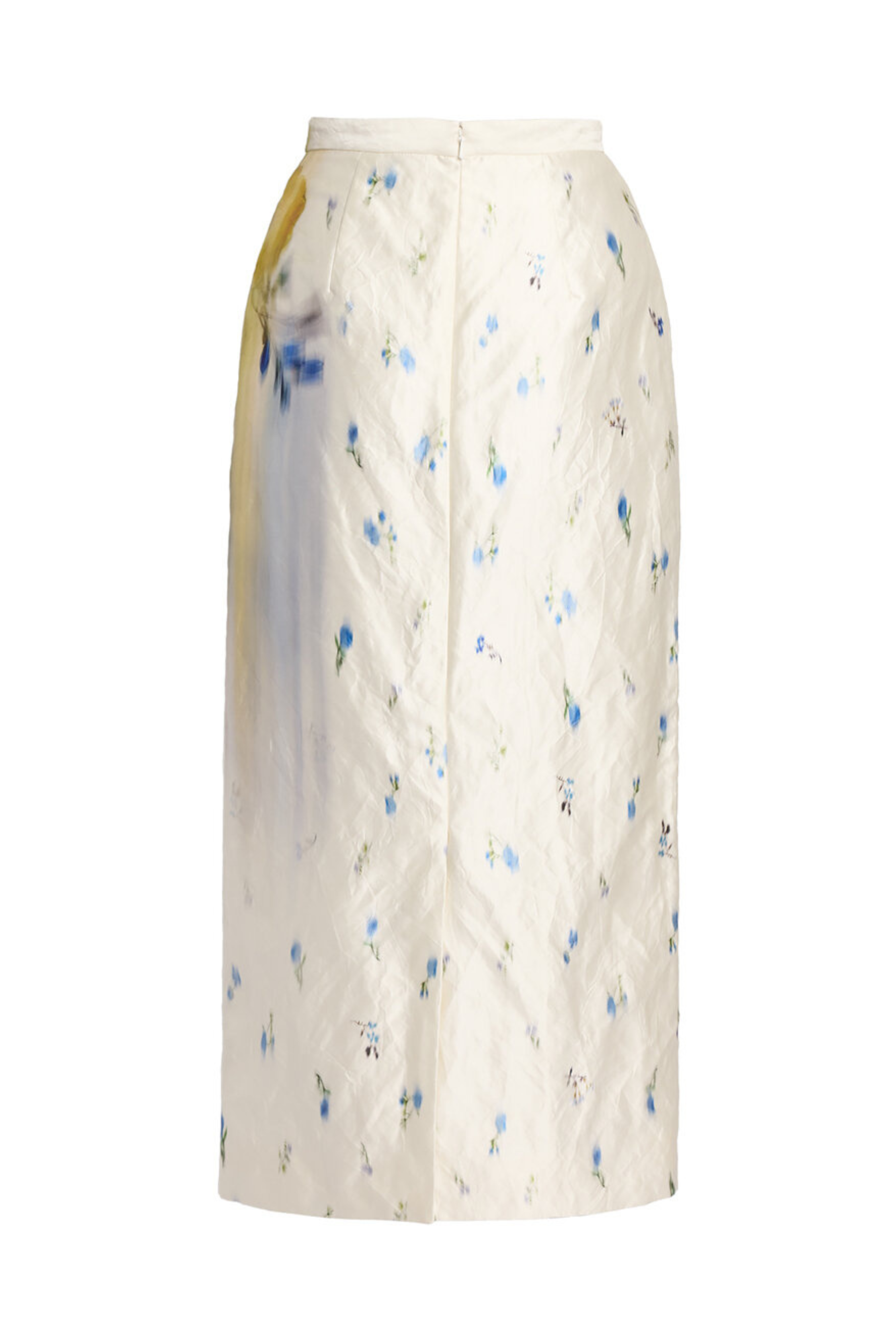 Floral Textured Ankle Length Pencil Skirt