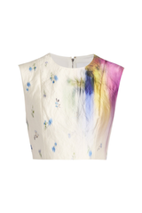 Printed Cropped Sleeveless Top