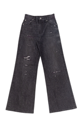 Cout de la Liberte Victor Black Twill Silver Metallic Denim Wide Leg Dirty Charlie 