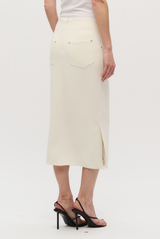 The Herron Midi Skirt Almond