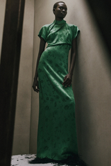 Floral Short Sleeve Gown