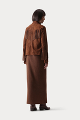 Deva Suede Jacket with Fringes