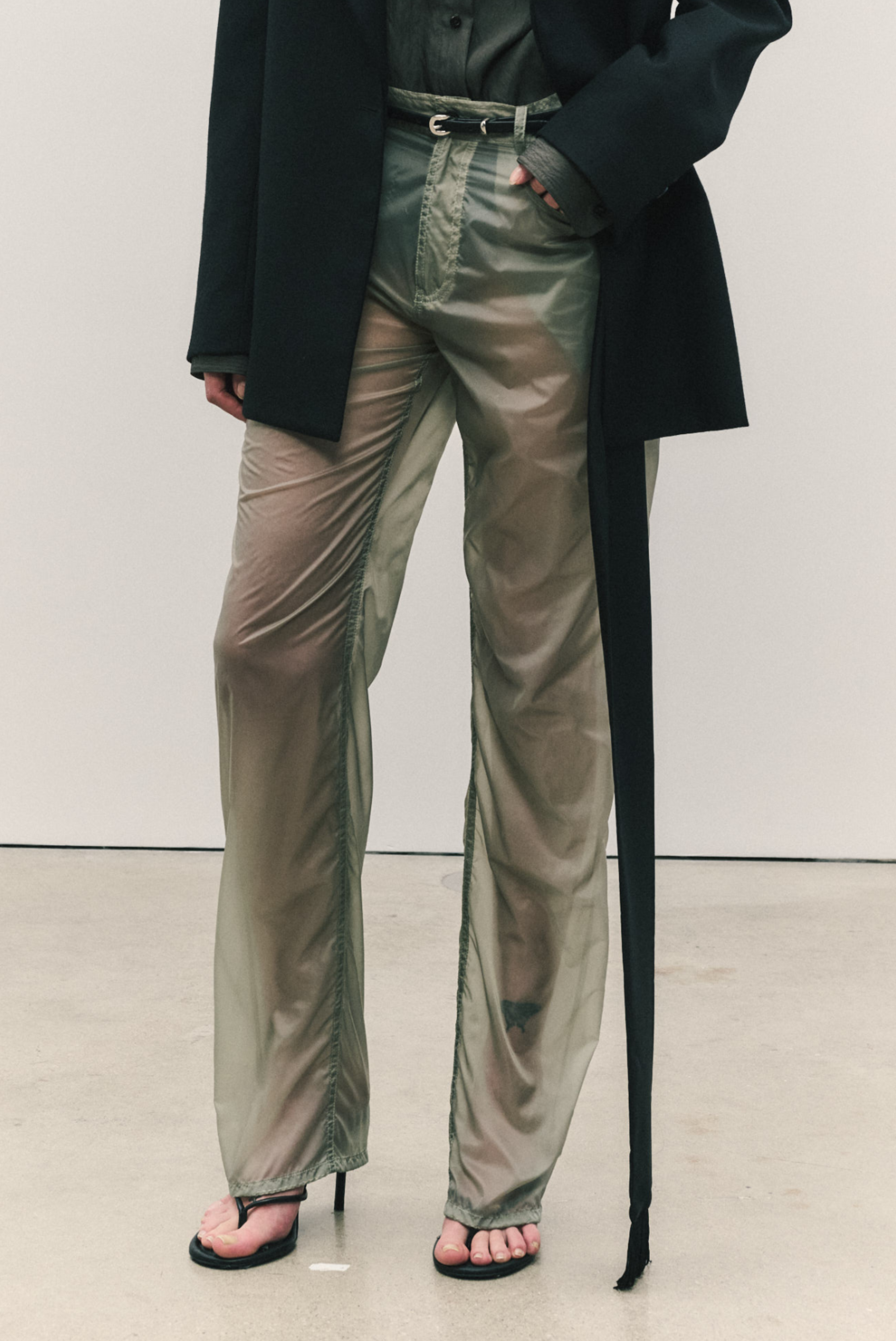 The Ashlyn Integrated Scarf Tailoring Wool-Silk Jacket