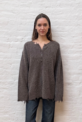 Relaxed Henley Sweater