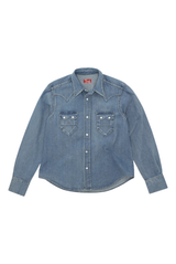Redford Western Shirt in Japan Denim Stone Wash Women’s