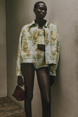 Hollyhock Jacquard Single Breasted Boxy Fit Jacket