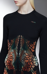 Del Core Raglan Dress With Sculpting Skirt with Logo and 3D Detail