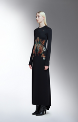 Del Core Raglan Dress With Sculpting Skirt with Logo and 3D Detail