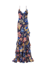 Floral-print Ruffled Maxi Dress