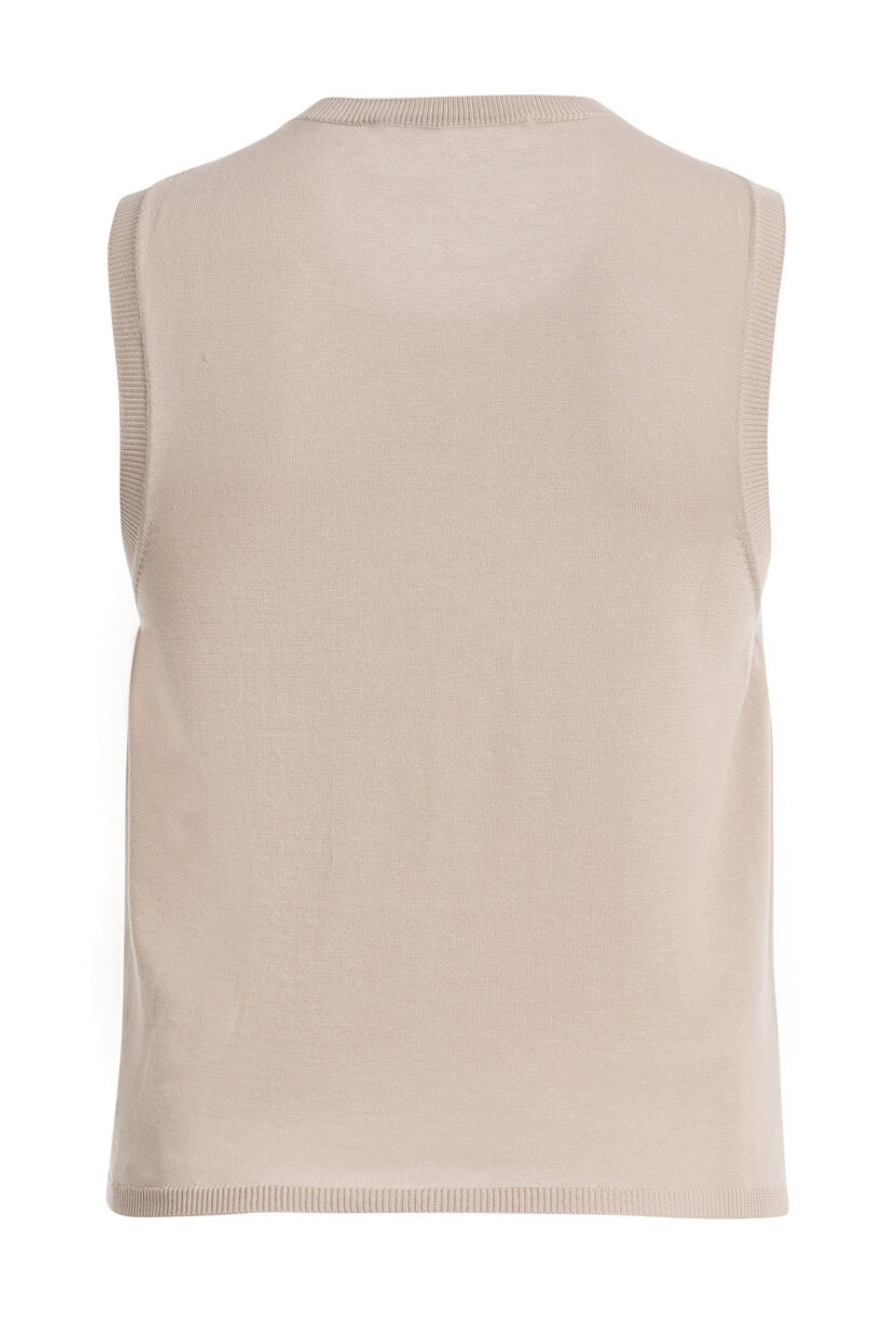 The Elle Featherweight Silk Cotton Tank Top Light Khaki
