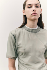 The Andrea Double-Layered Fitted T-Shirt Dried Sage