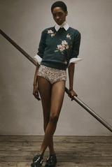 Floral Merino Intarsia Knitted Long Sleeve Top