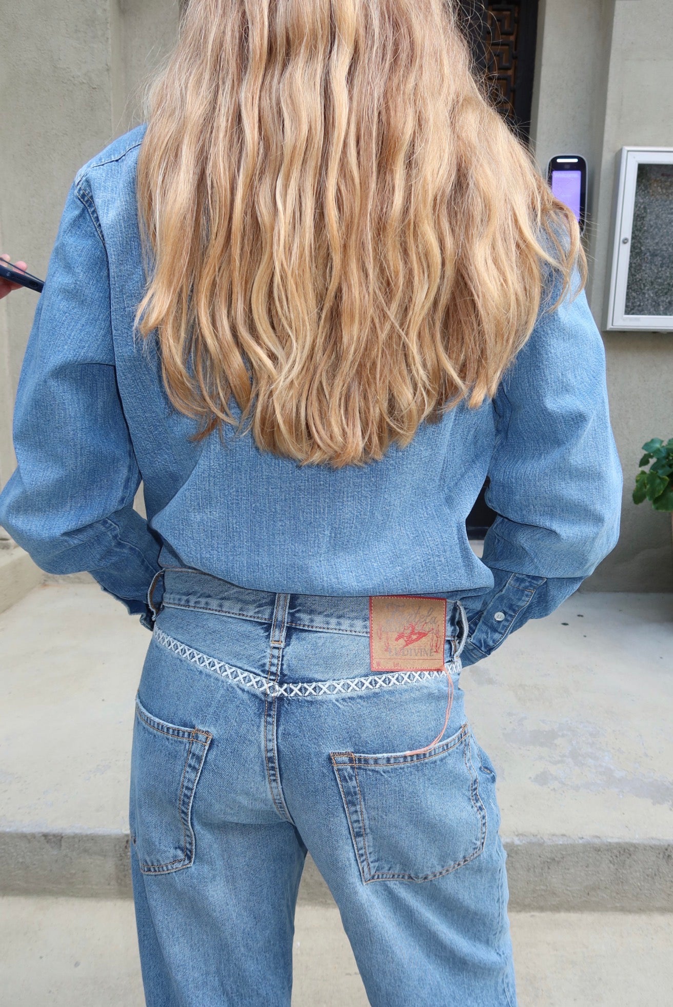 Wide-Leg Denim with Embroidery