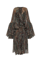Ruffle Shawl Dress