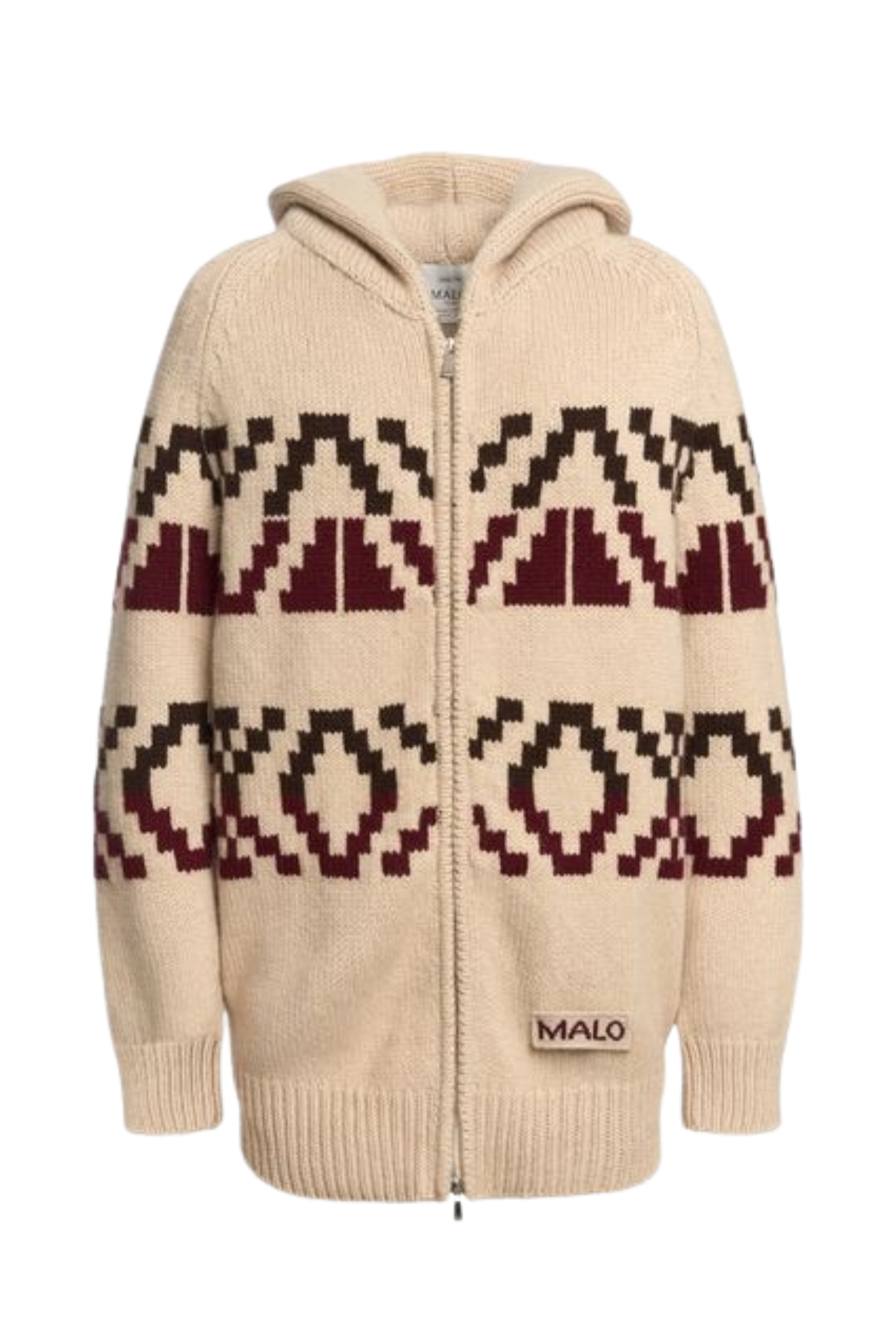 Jacquard Cashmere Zip Bomber