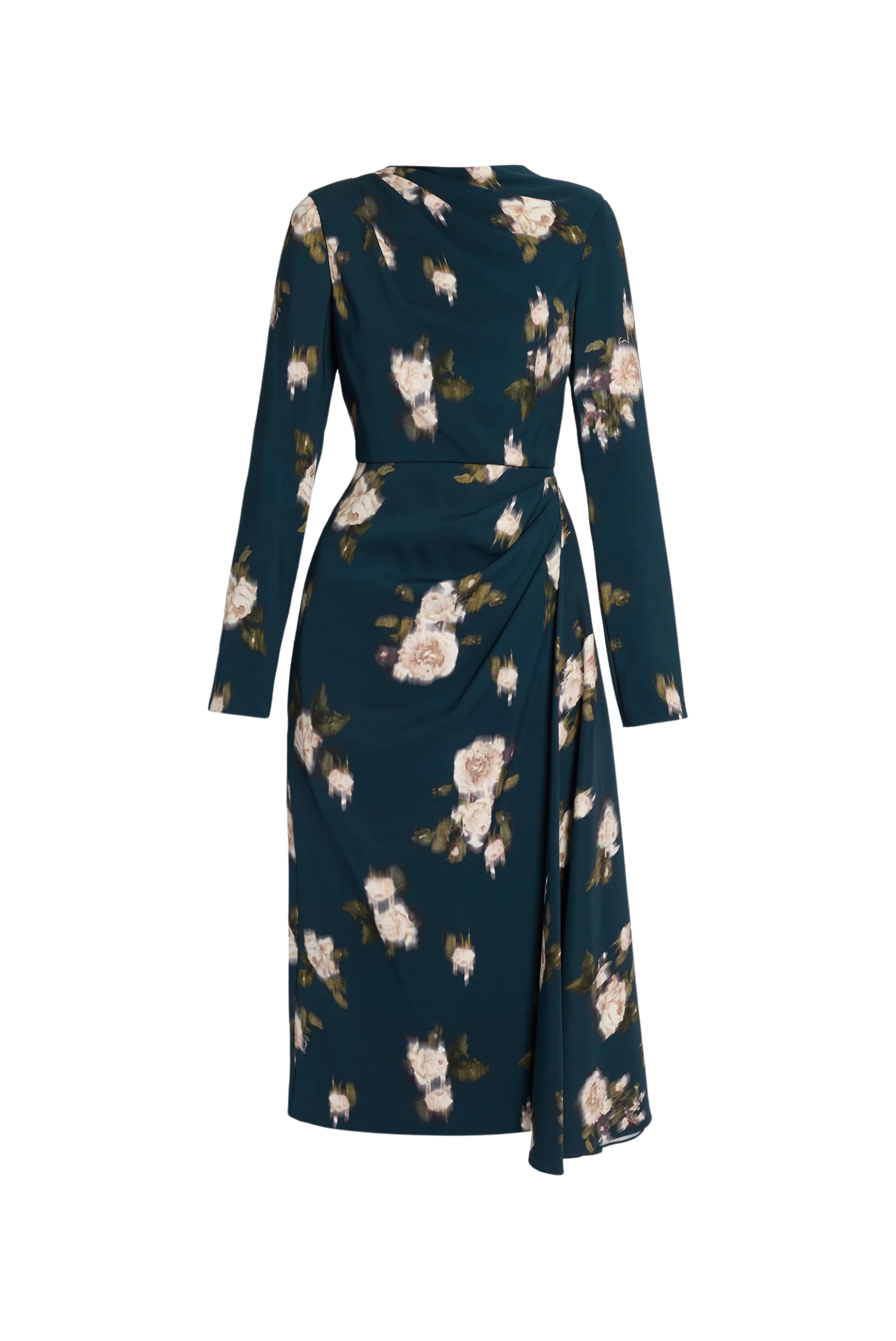 Floral Stretch Cady Midi Dress