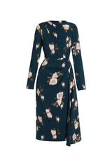 Floral Stretch Cady Midi Dress