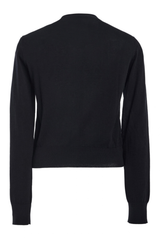 The Aubery Feather Weight Silk-Cotton Cardigan Black