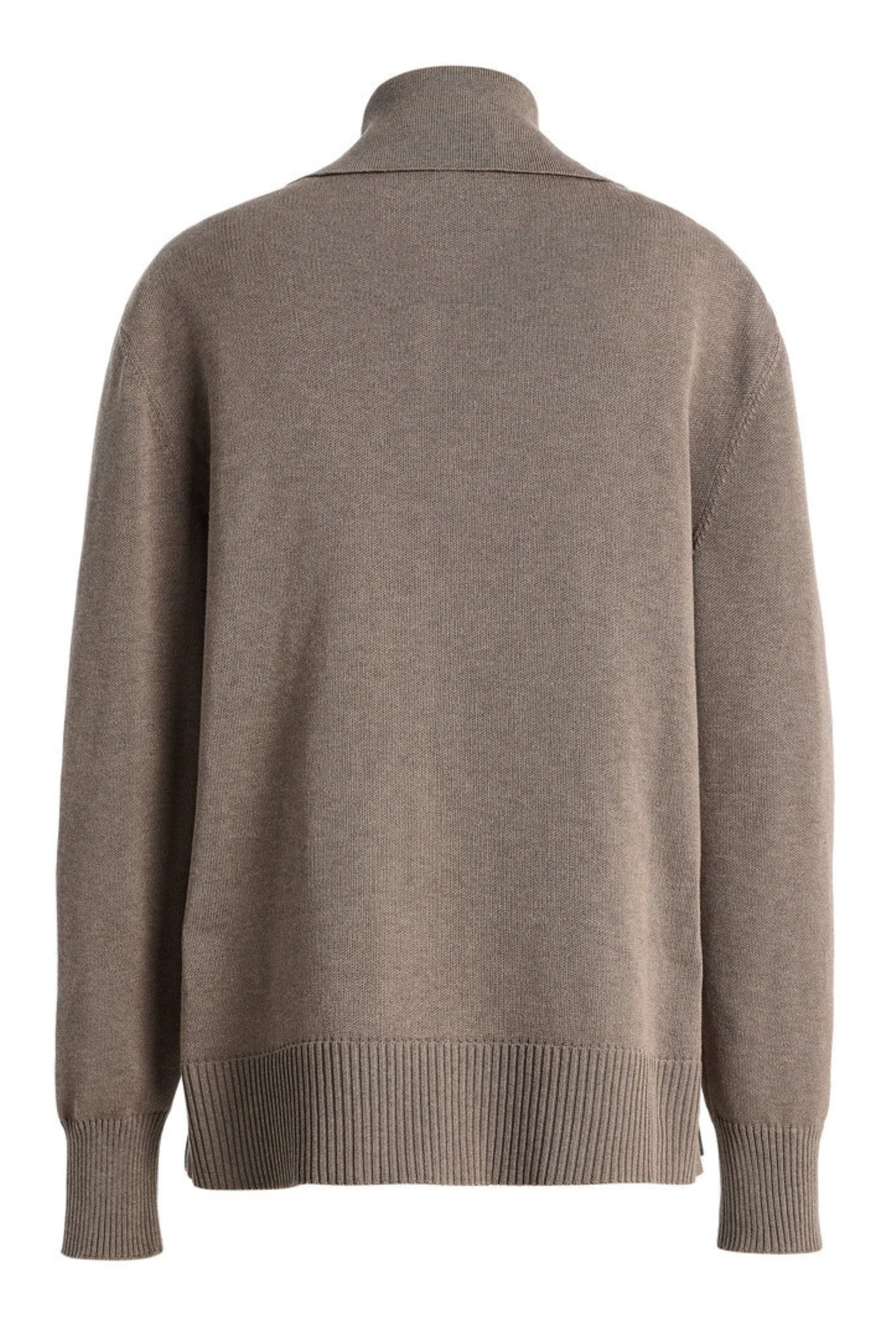 The Edie Knit Relaxed Polo Mushroom