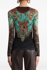 ETRO Long Sleeve Lace Top
