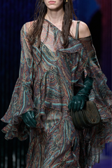 ETRO Ruffle Shawl Dress