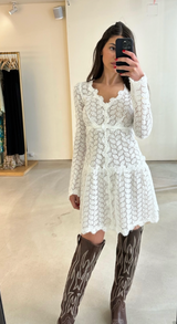 Eyelet Mini Dress