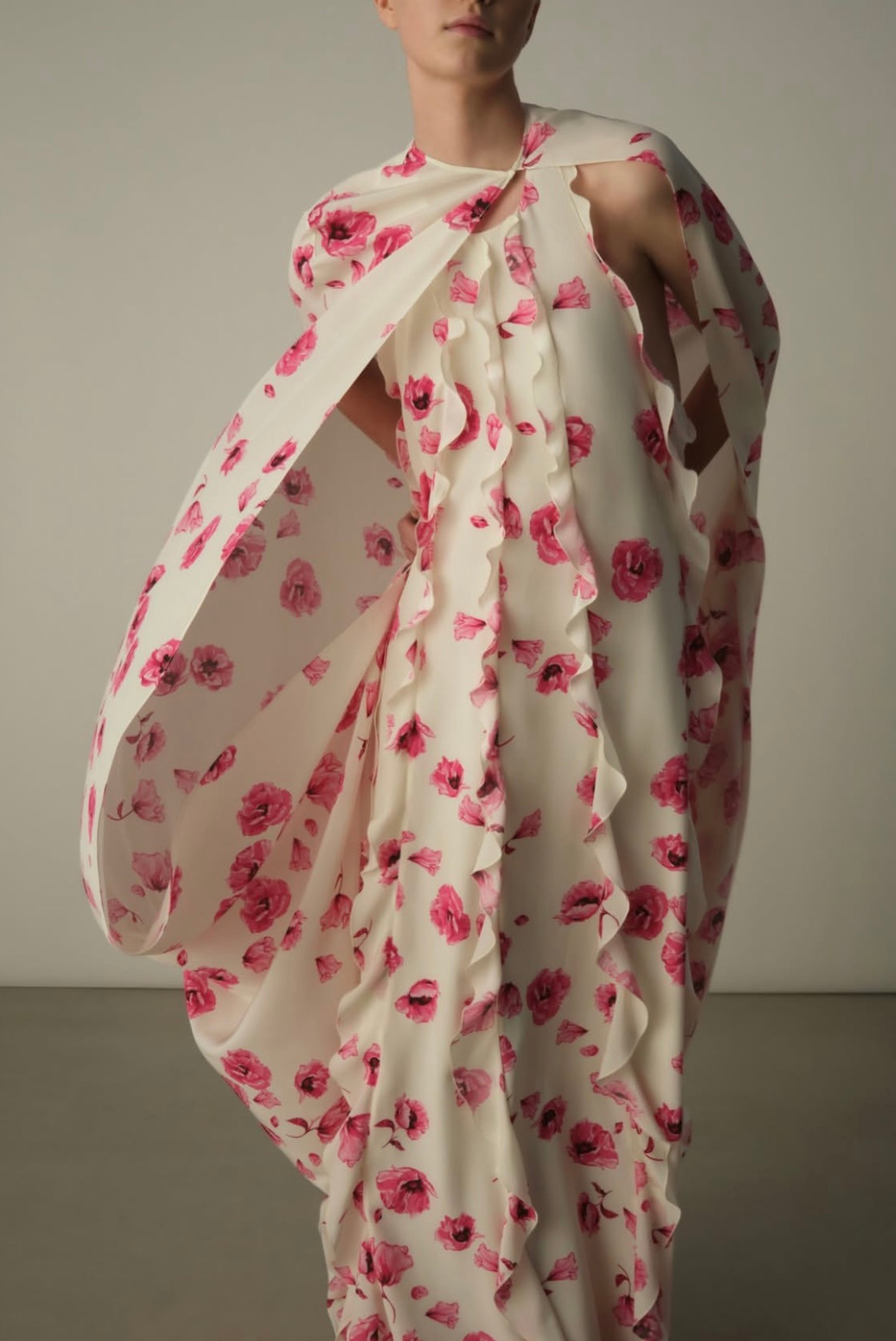 Emilia Wickstead Fleurine Dress Pink Poppies