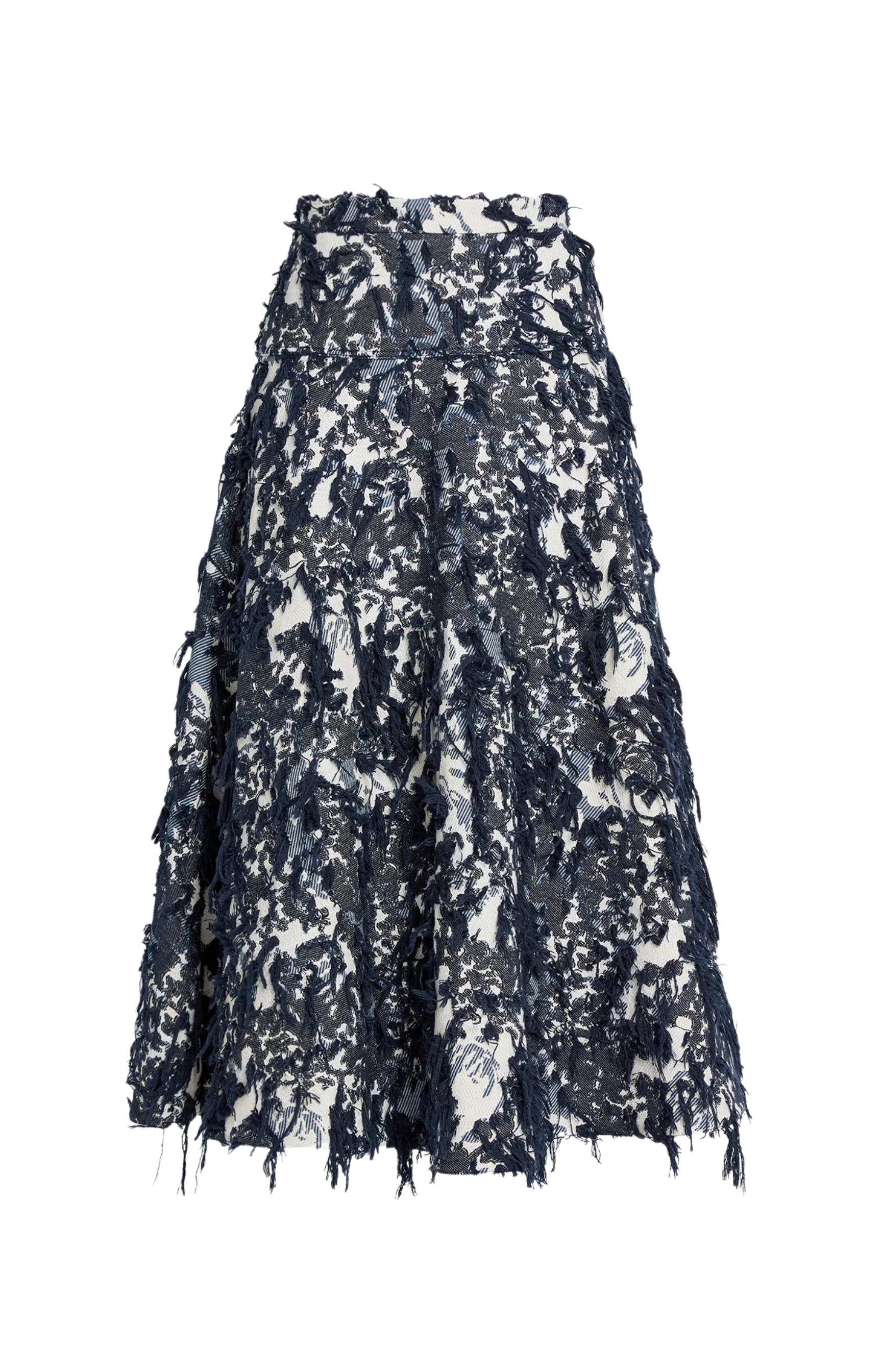Erdem A Line Midi Skirt Bay Blue