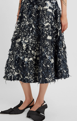 Erdem A Line Midi Skirt Bay Blue