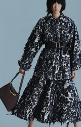 Erdem A Line Midi Skirt Bay Blue