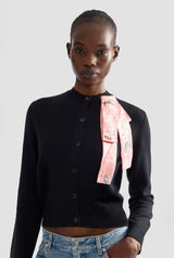 Erdem Embellished Merino Wool Cardigan Black