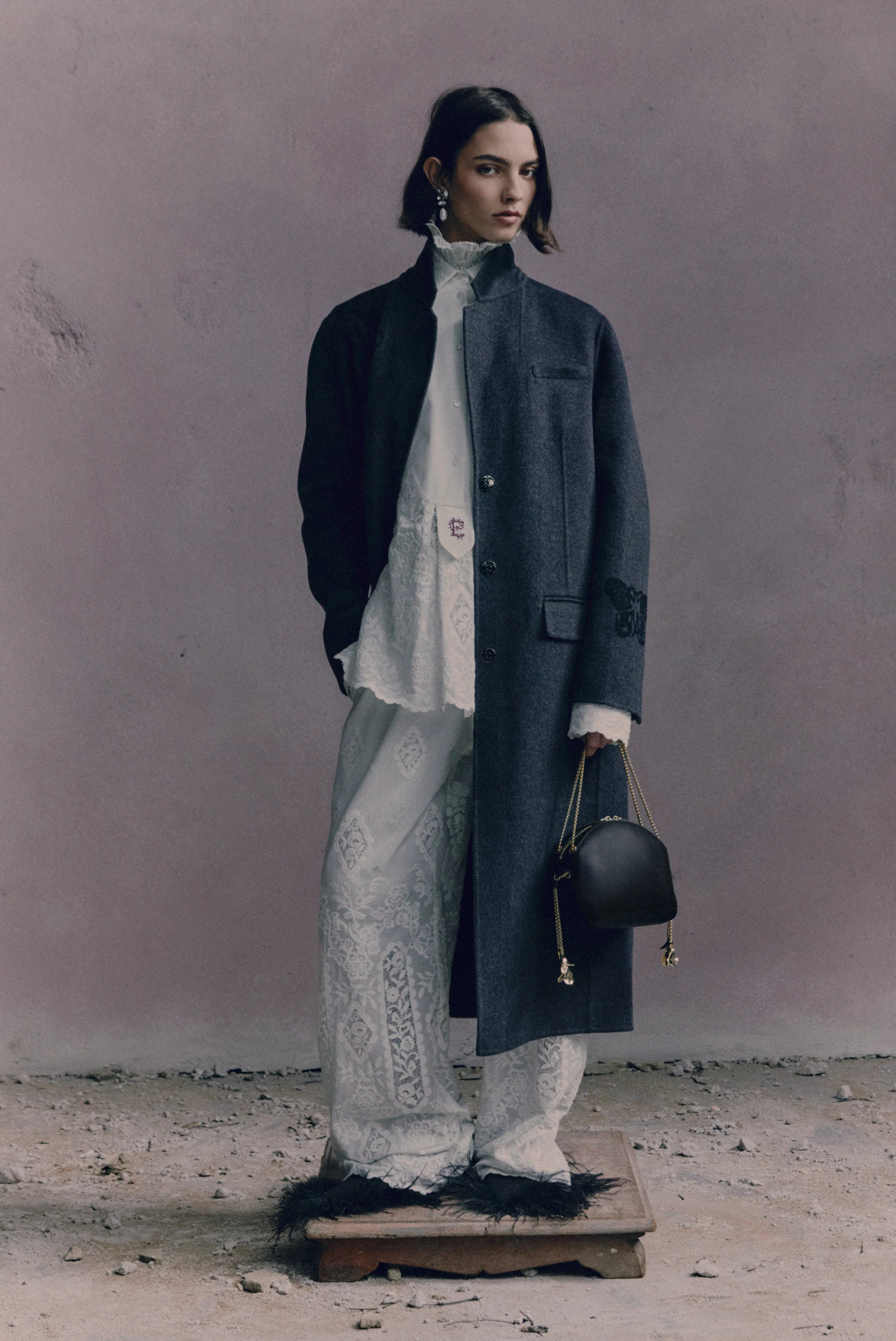 Erdem Embroidered Cotton Long Sleeve Shirt White