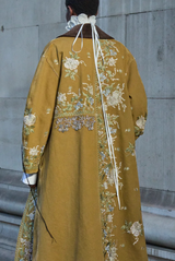 Erdem Embroidered Denim Overcoat Cumin