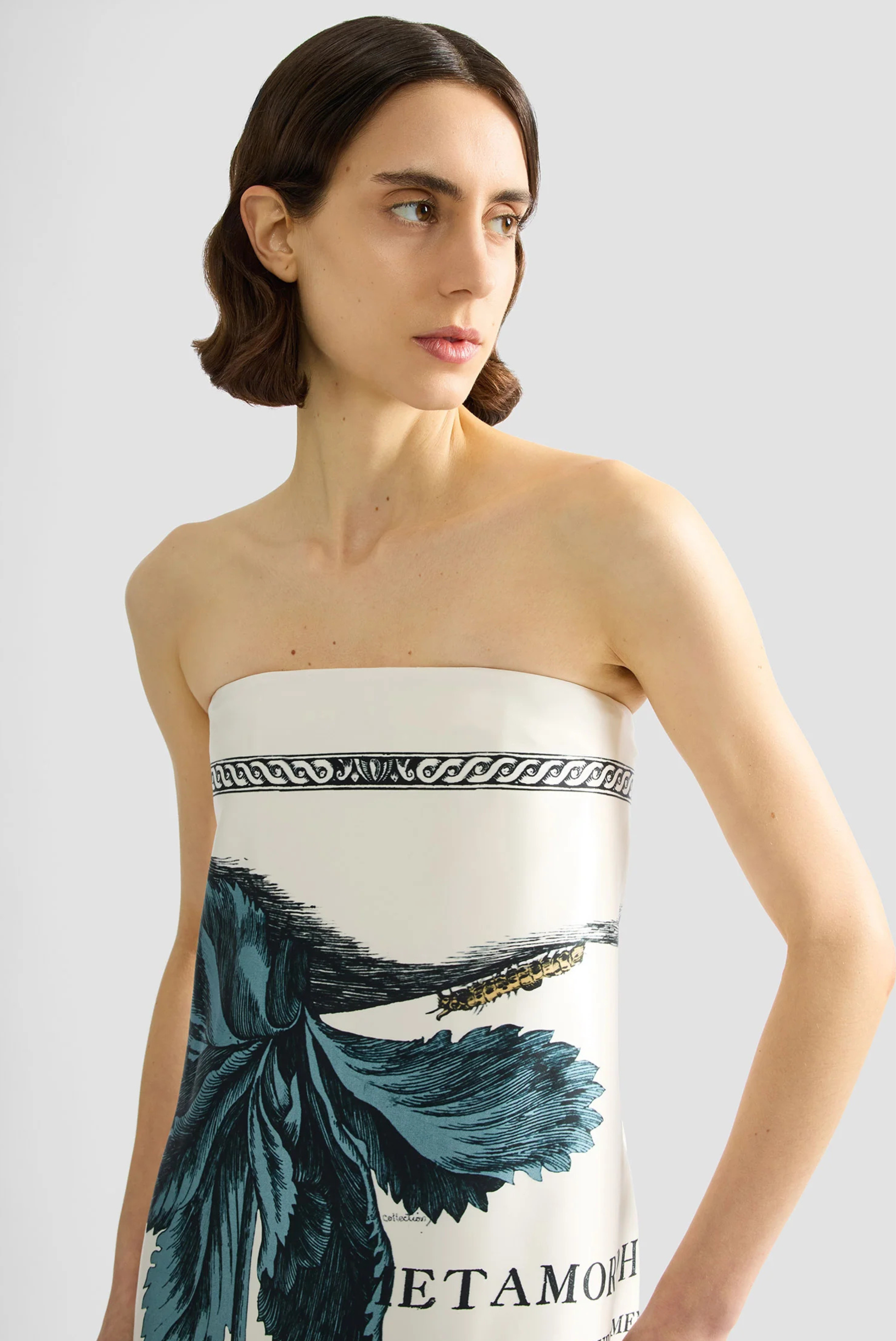 Erdem Sleeveless Cocktail Dress Etched Tulip Bronze