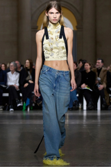 Erdem Textured Satin Sleeveless Top Chamomile