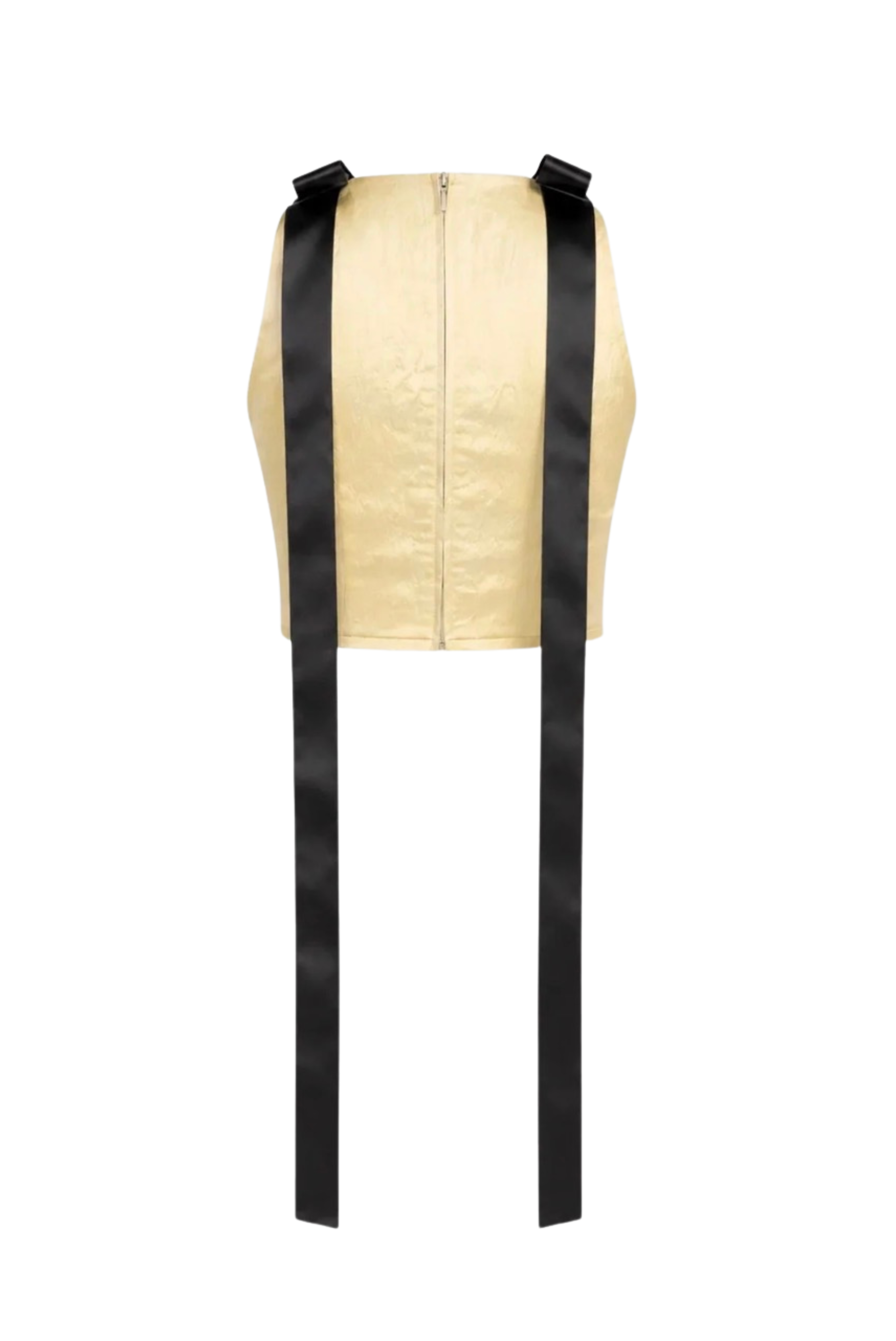 Erdem Textured Satin Sleeveless Top Chamomile
