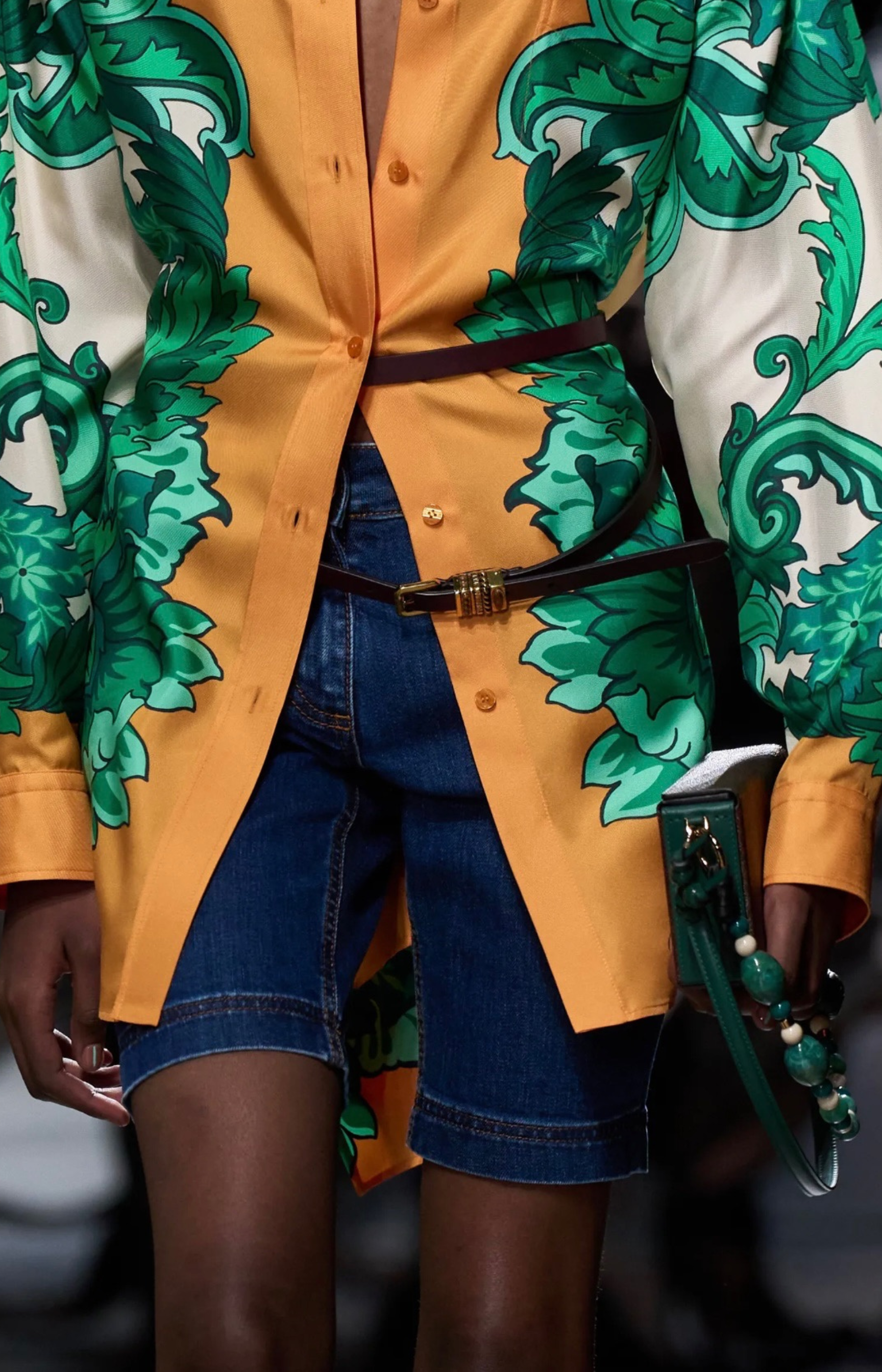 Etro Shirt with Scarf-Style Floral Print And Rear Knot