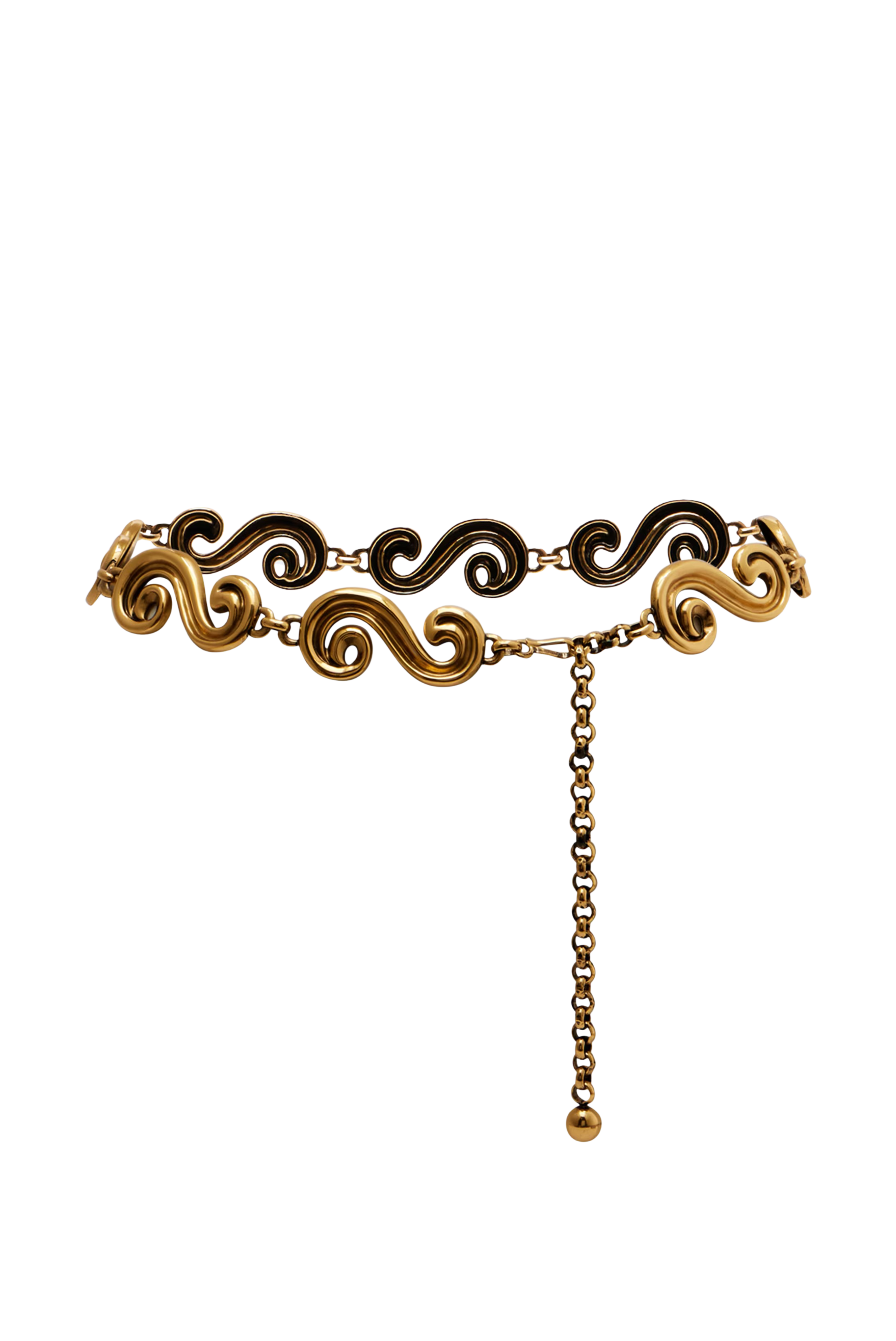 Etro Belt Paisley Chain Gold 