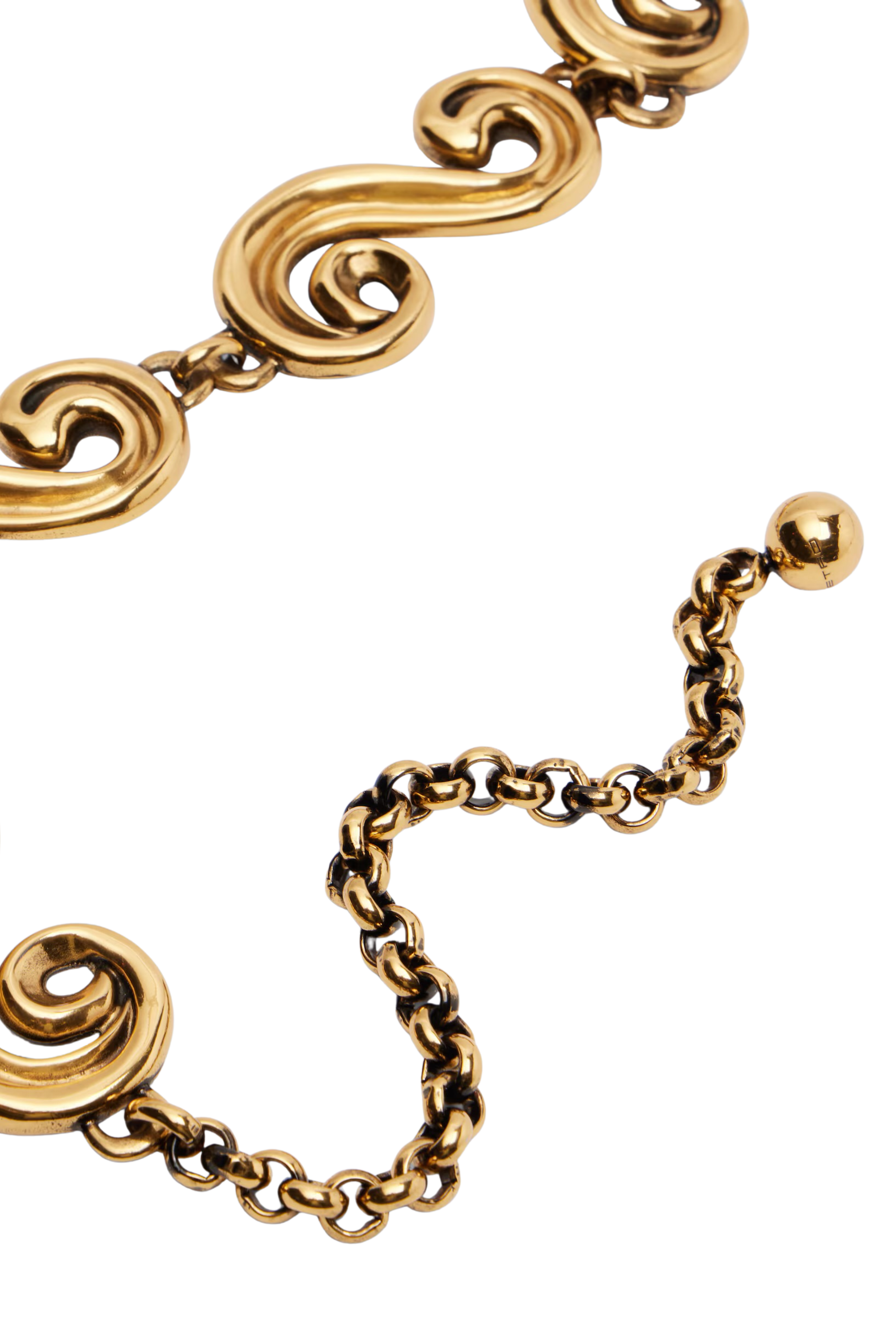 Etro Belt Paisley Chain Gold 