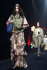 Etro Braided Leather Belt Camel